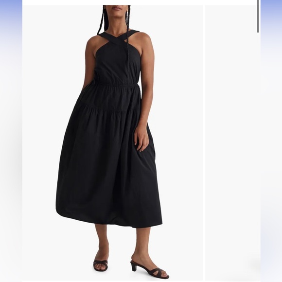 Madewell Dresses & Skirts - NWT Madewell‎ Halter Tiered Poplin Midi Dress